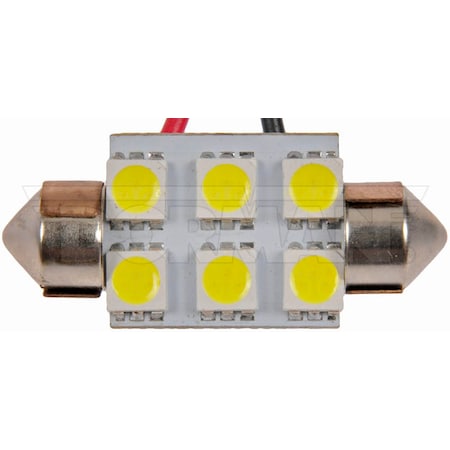 Motormite 38 Mm White 5050 Smd 6 Led Bulb Dome Light Bulb, 6461W-Smd 6461W-SMD